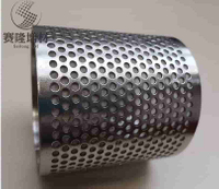 Stainless Steel and Titanium Round Perforated Mesh Filter for Metallurgy Industry